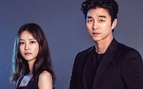 A picture of Jung Yu-mi and her good friend  Gong Yoo.